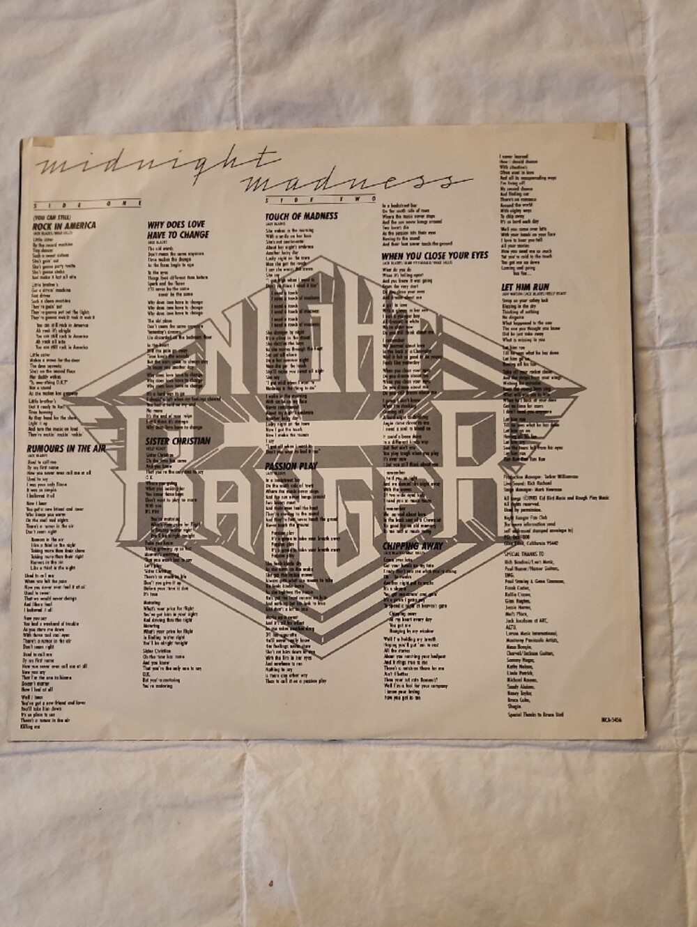 Night Ranger Vinyl LP with Bold Red Logo - Picture 3 of 5